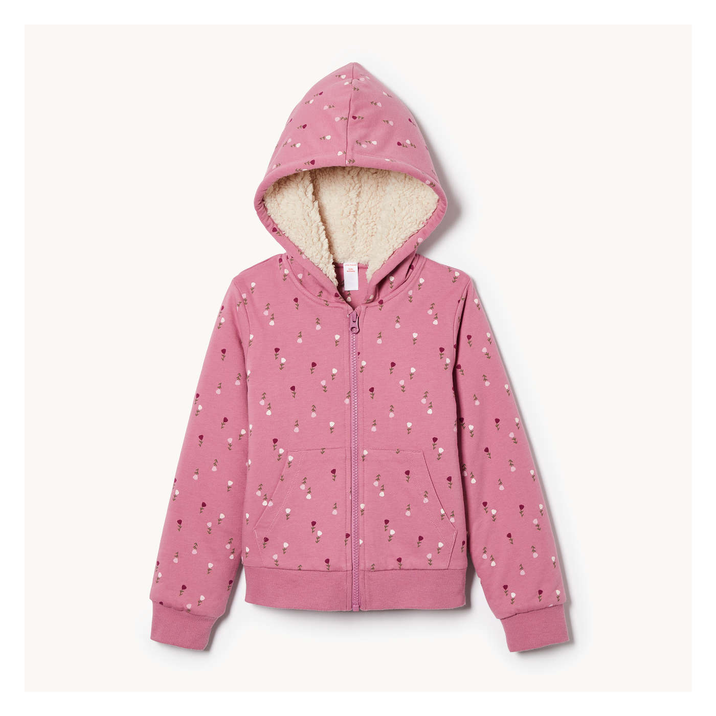 Kid Girls Terry Hoodie in Dusty Rose from Joe Fresh